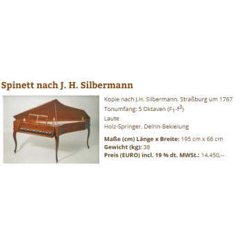 ĐÀN  Spinett nach J. H. Silbermann